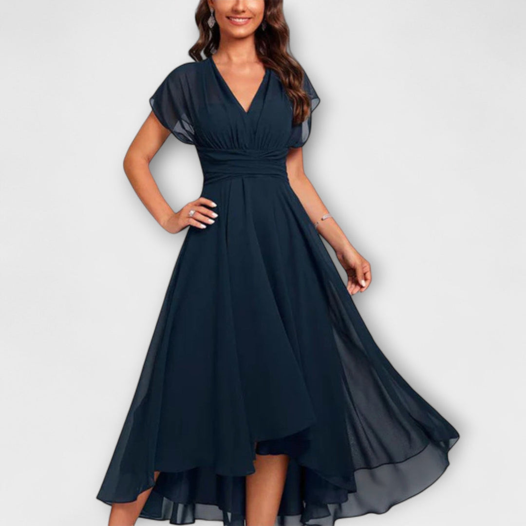 Laura | Vestido de noche fluido con escote en V