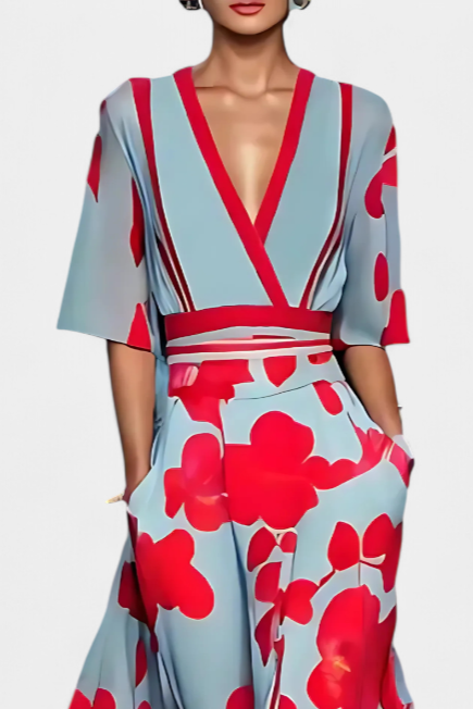 Daphne Vestido Envoltura Floral Elegante