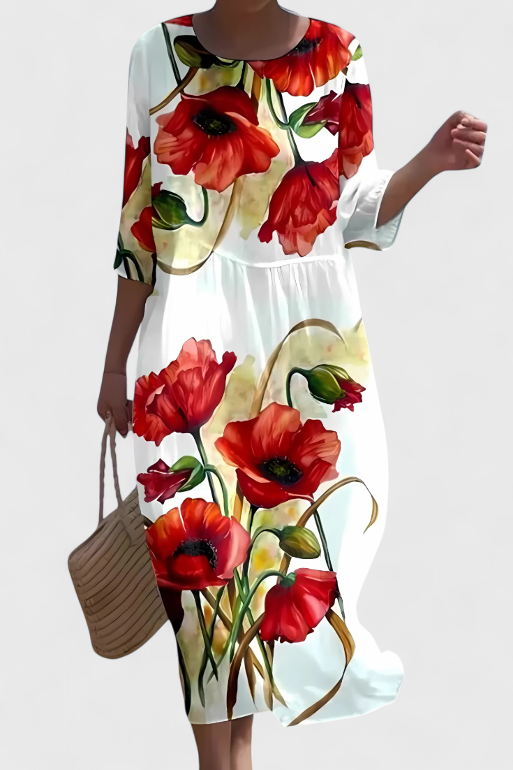 Karolina Vestido Floral Que Favorece la Figura