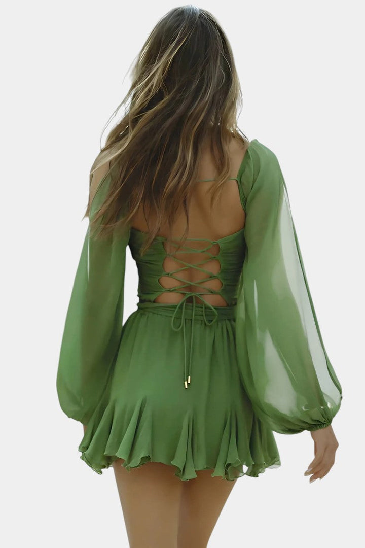 Skylar Vestido Mini con Escote en V