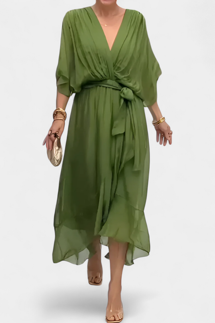 Luisa Vestido Flowy con Escote en V