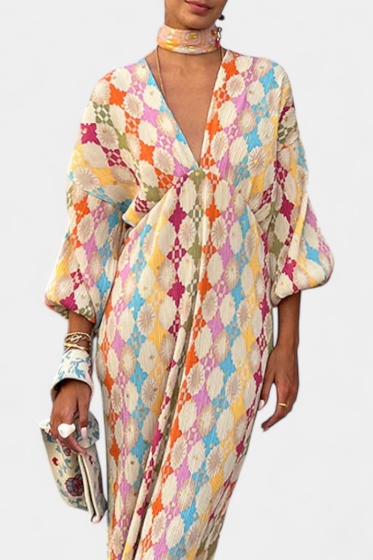 Shanice Vestido Maxi Suelto de Rayas