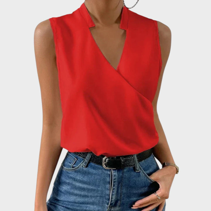Carmen | Suave top de verano con cuello en V para mujer