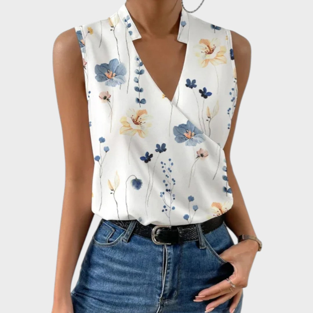 Carmen | Suave top de verano con cuello en V para mujer