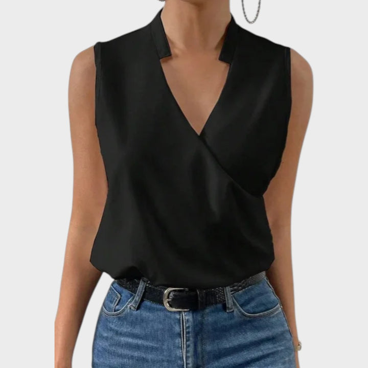 Carmen | Suave top de verano con cuello en V para mujer