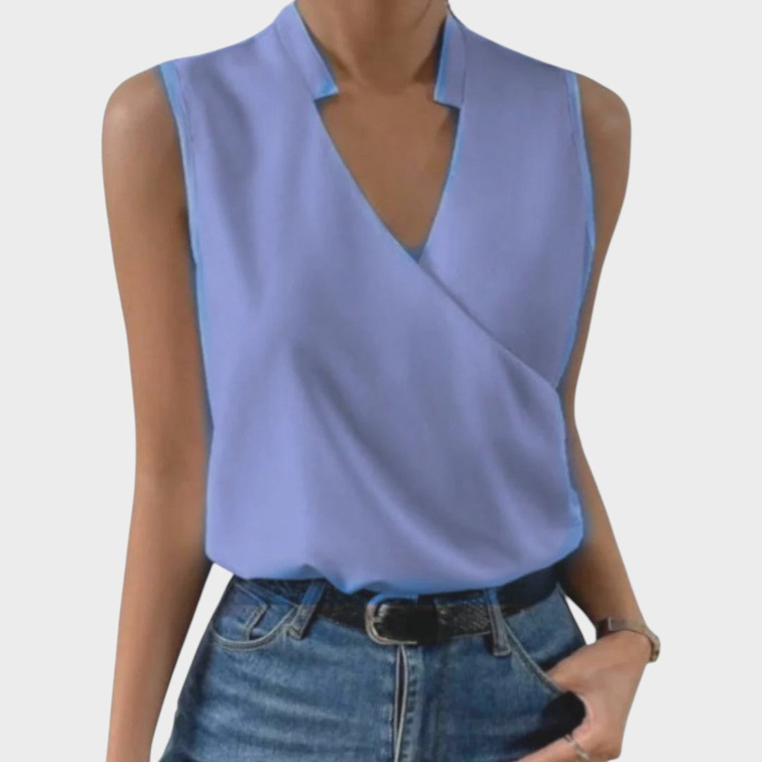 Carmen | Suave top de verano con cuello en V para mujer