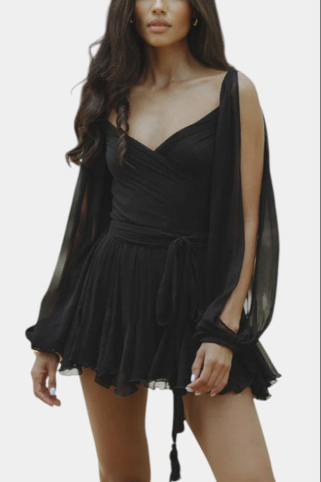 Skylar Vestido Mini con Escote en V