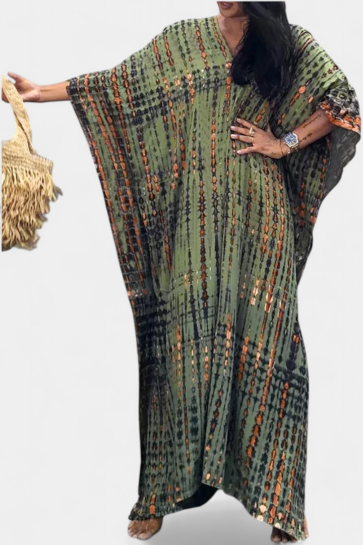 Rositsa Vestido Kaftan Tie-Dye Bohemio