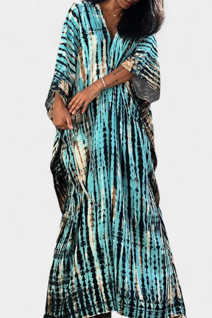 Rositsa Vestido Kaftan Tie-Dye Bohemio