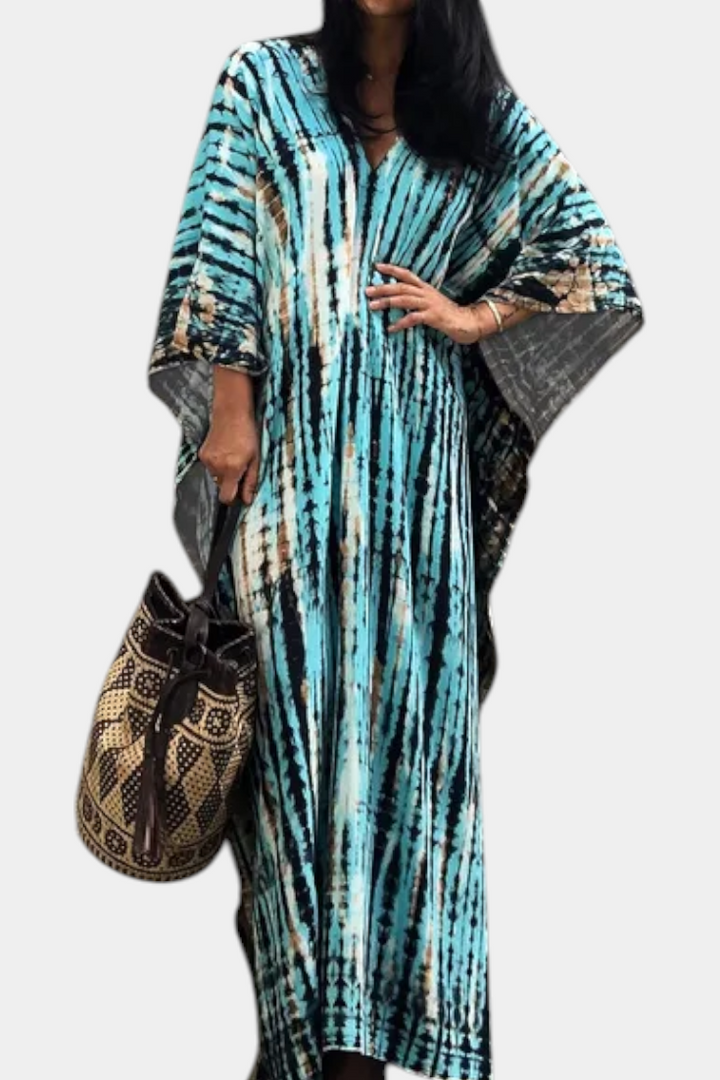 Rositsa Vestido Kaftan Tie-Dye Bohemio