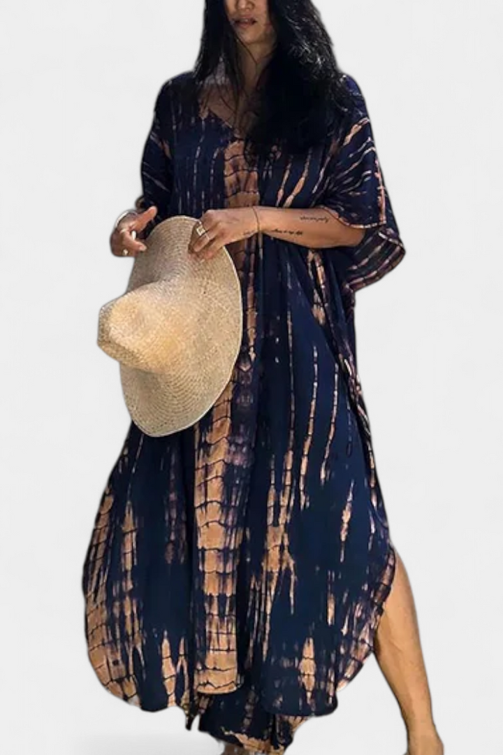 Rositsa Vestido Kaftan Tie-Dye Bohemio
