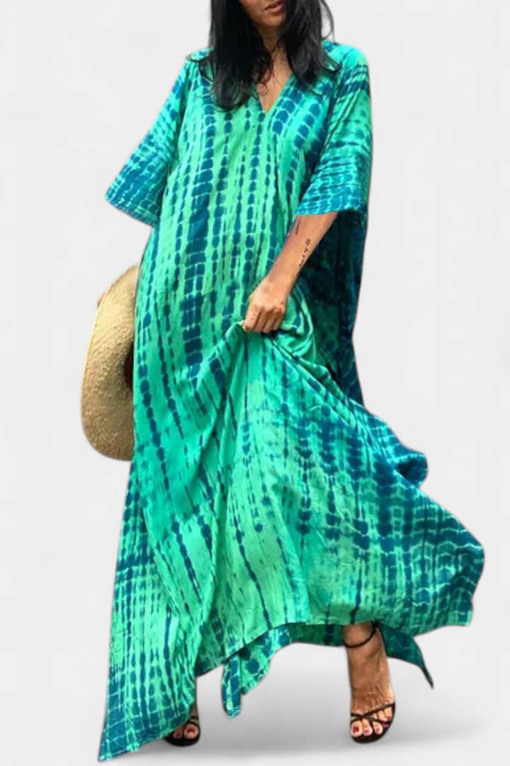 Rositsa Vestido Kaftan Tie-Dye Bohemio