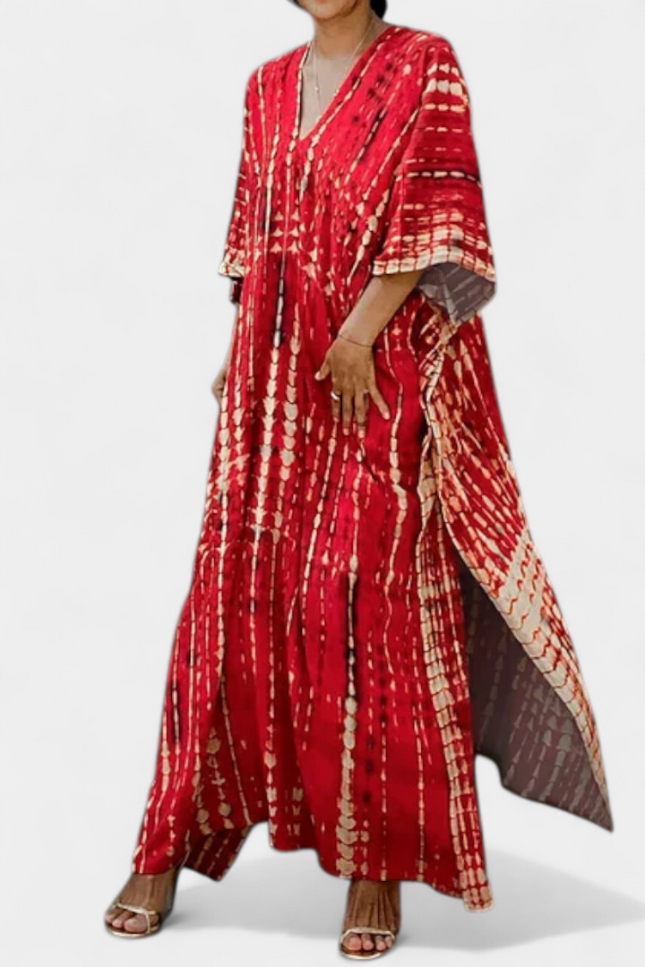 Rositsa Vestido Kaftan Tie-Dye Bohemio