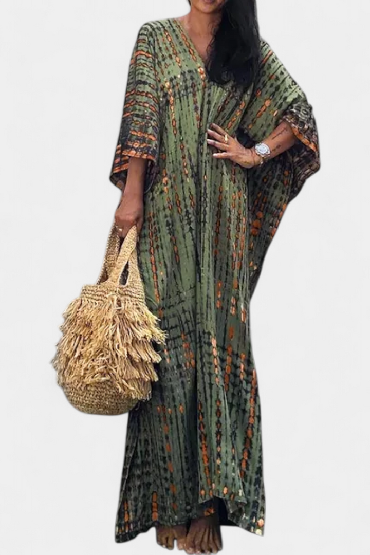 Rositsa Vestido Kaftan Tie-Dye Bohemio