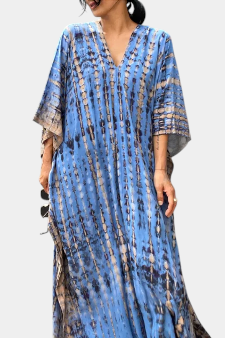Rositsa Vestido Kaftan Tie-Dye Bohemio