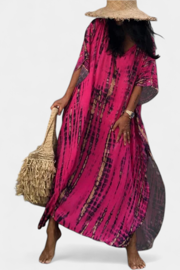 Rositsa Vestido Kaftan Tie-Dye Bohemio