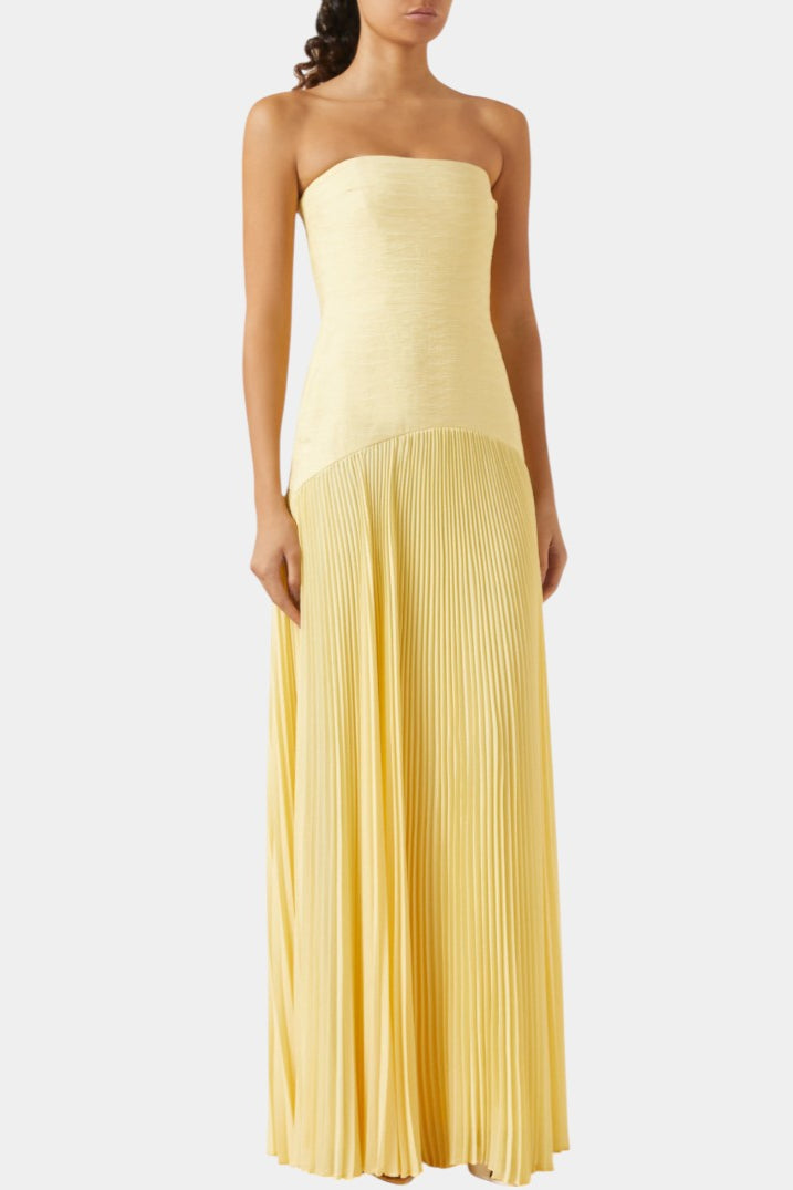 Deia Vestido Maxi de Malla con Mangas Acampanadas