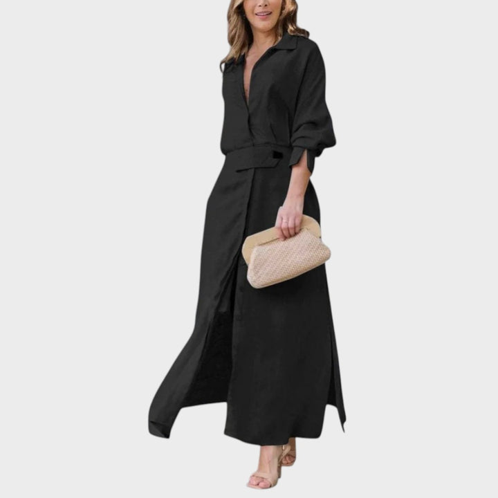 Nina | Elegante Maxi Vestido con Cuello en V