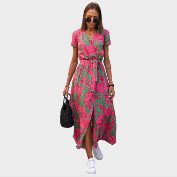 Antónia | Vestido cruzado floral