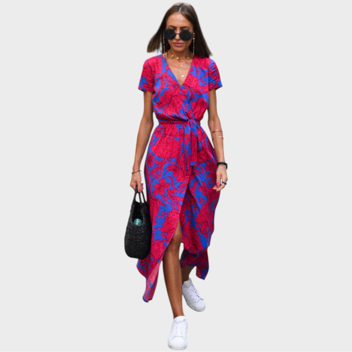 Antónia | Vestido cruzado floral