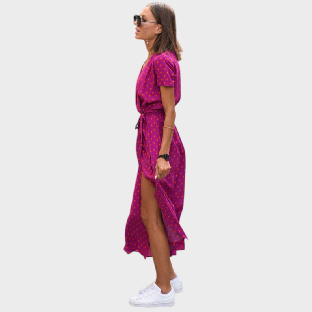Antónia | Vestido cruzado floral
