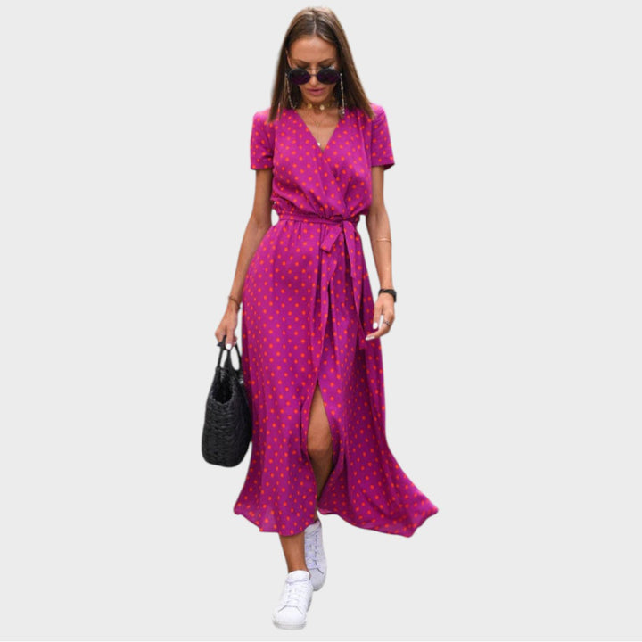 Antónia | Vestido cruzado floral