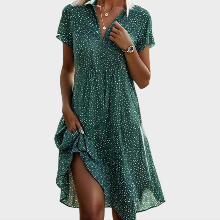 Dolores | Vestido midi de manga corta