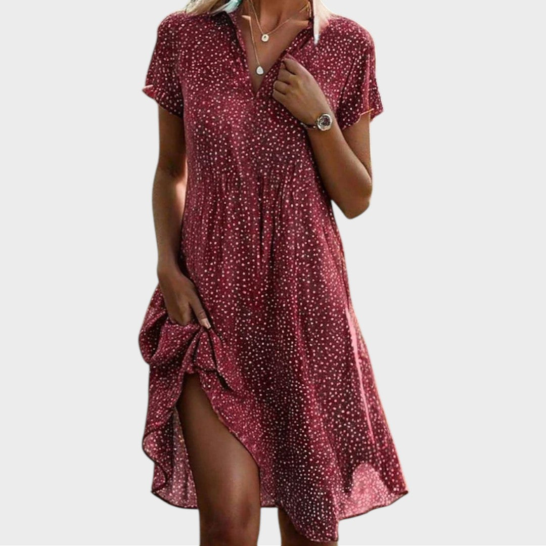 Dolores | Vestido midi de manga corta