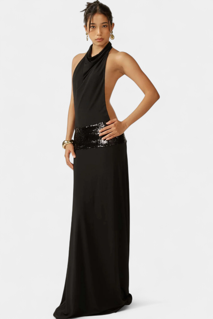 Georgia Vestido Halter Elegancia Lujo