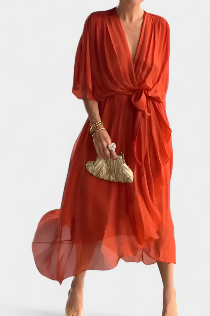Luisa Vestido Flowy con Escote en V