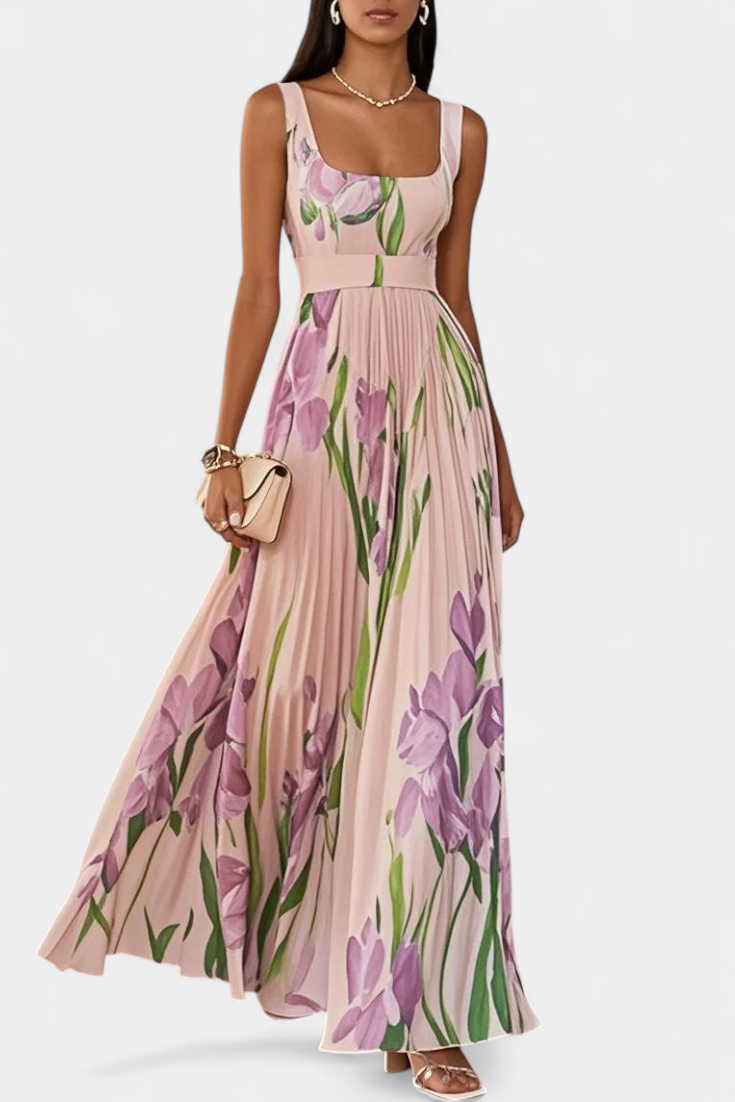 Calanthe Vestido Floral Plisado