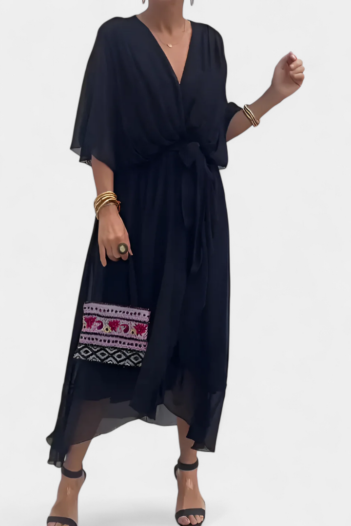Luisa Vestido Flowy con Escote en V