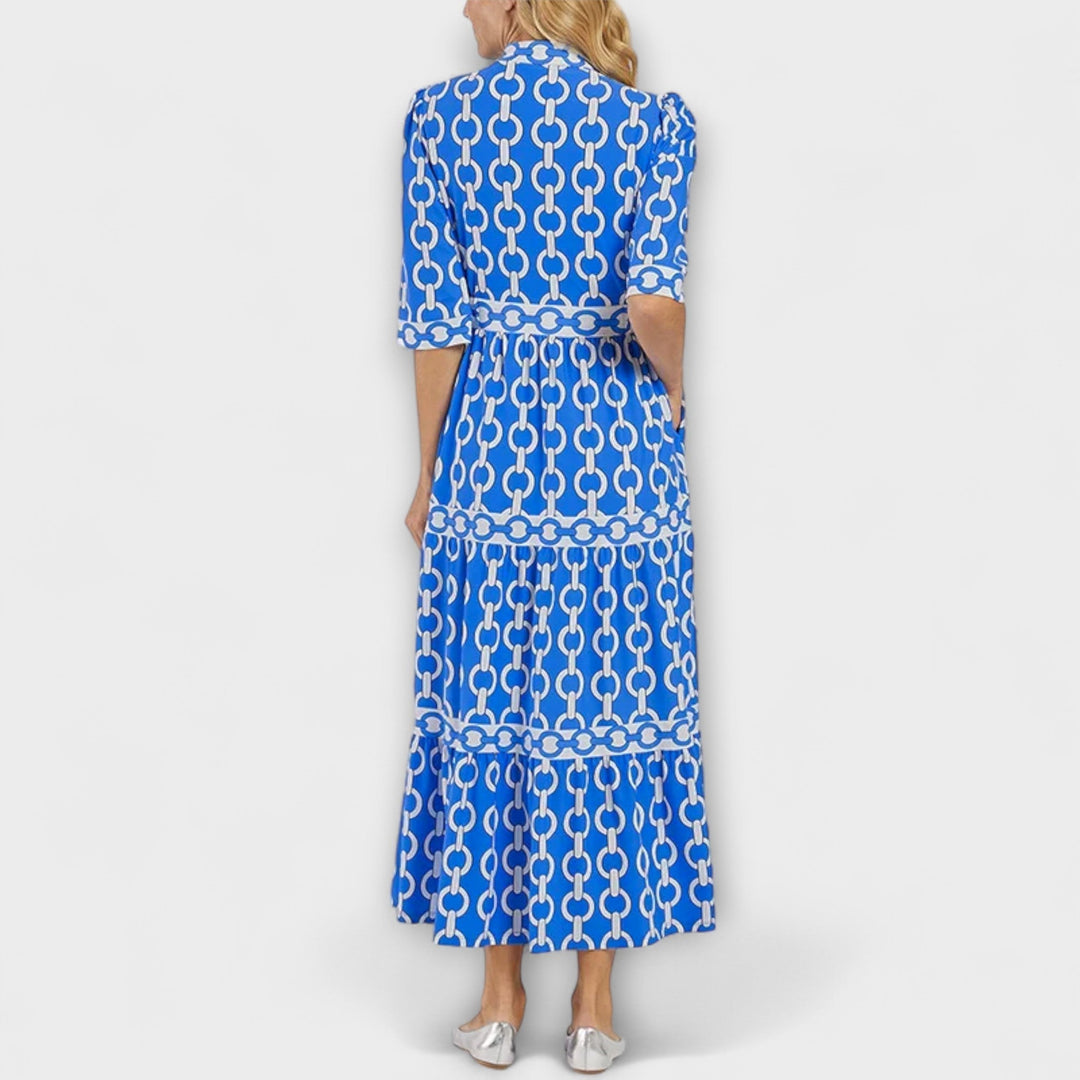 Sofia | Vestido midi con estampado de cadenas