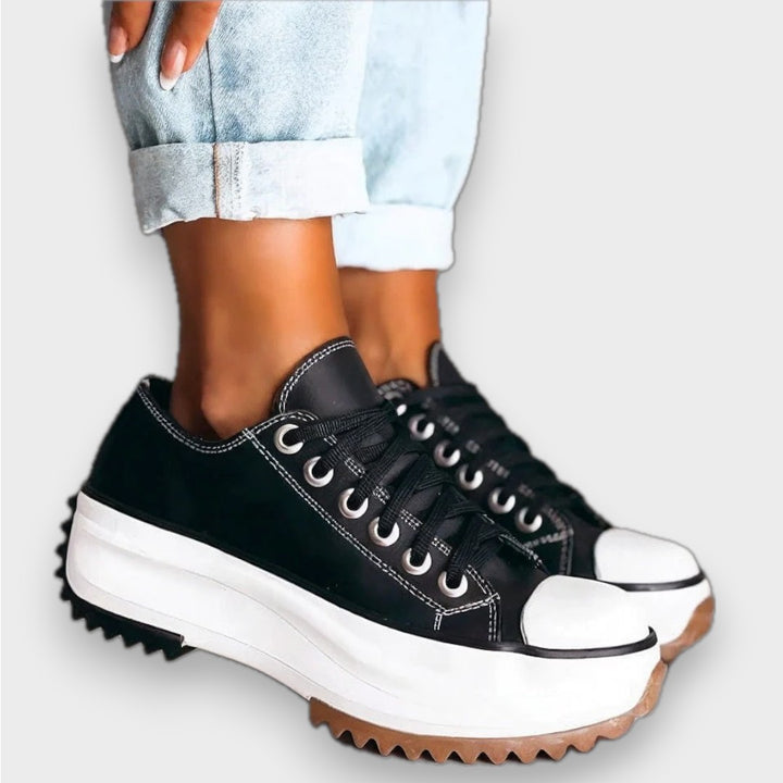 Mercedes | Zapatillas con plataforma de piel