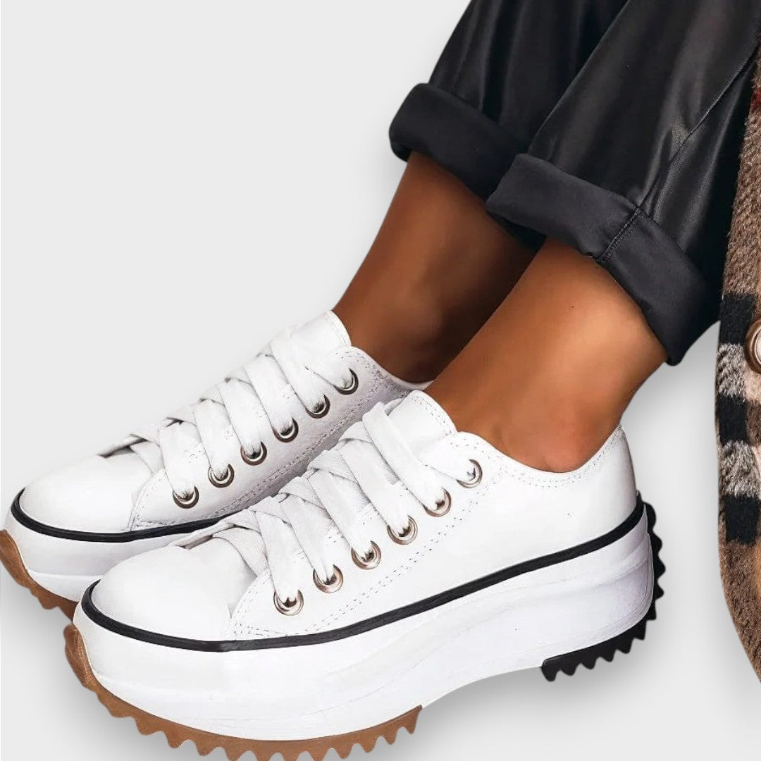 Mercedes | Zapatillas con plataforma de piel