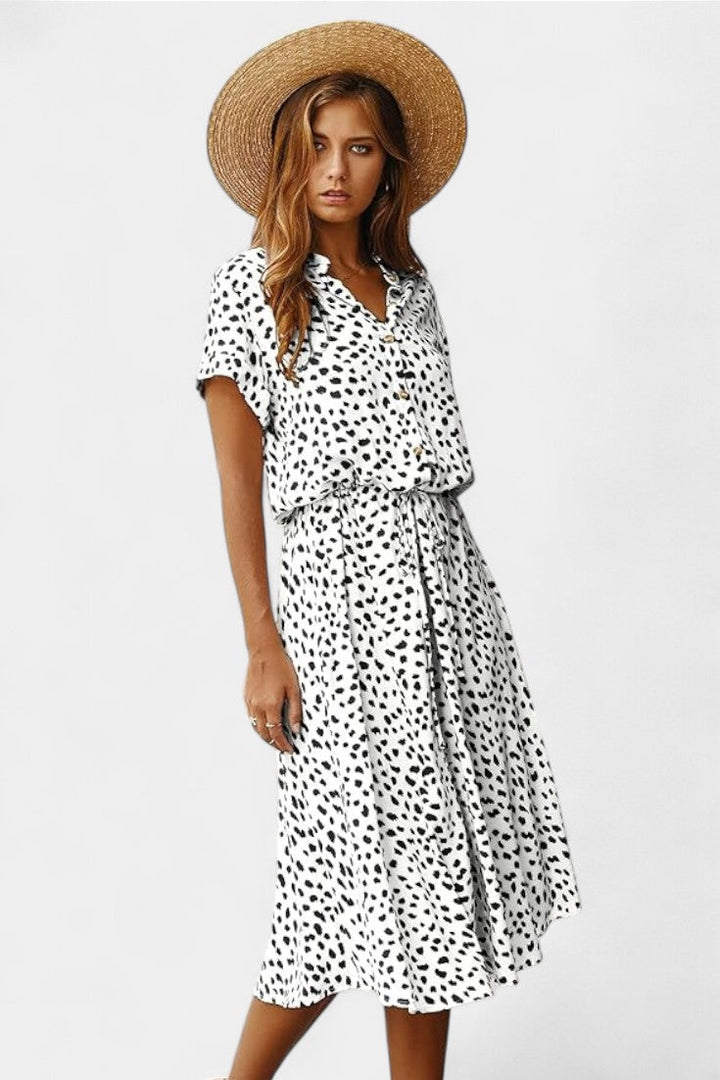 Rovena Vestido Midi de Lunares