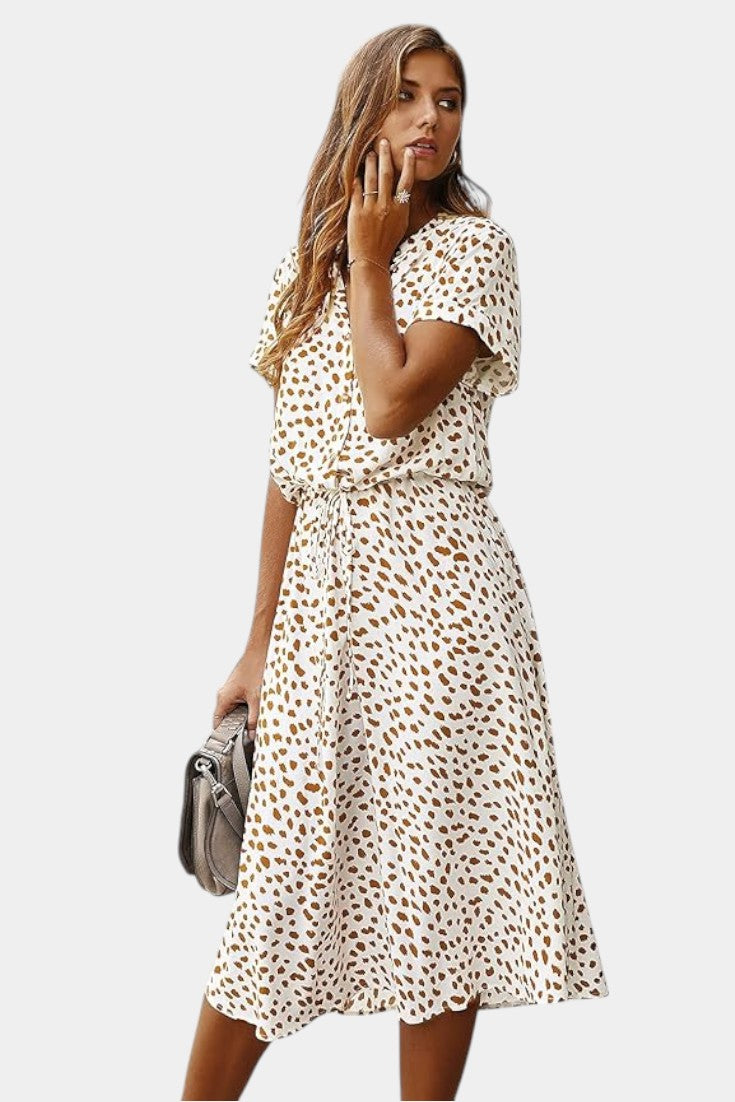 Rovena Vestido Midi de Lunares