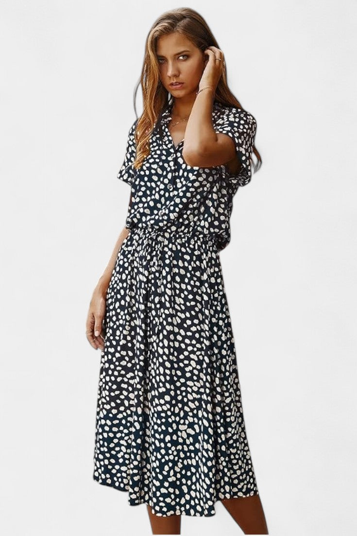 Rovena Vestido Midi de Lunares
