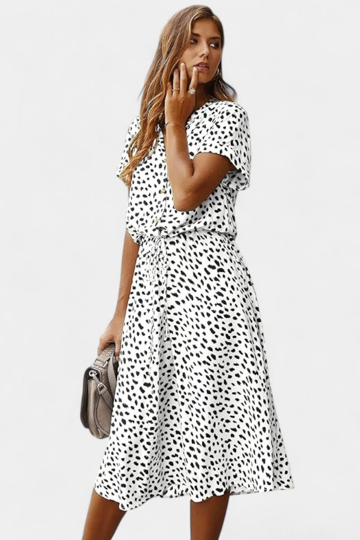 Rovena Vestido Midi de Lunares