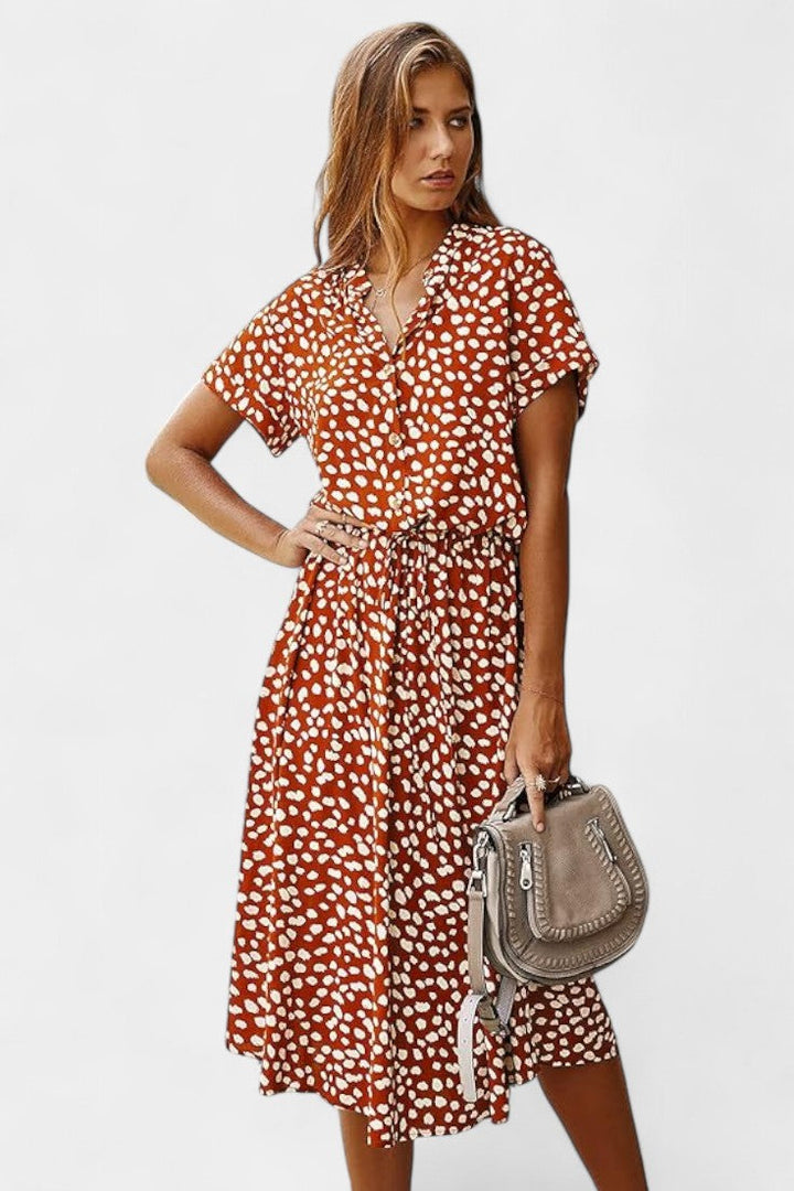 Rovena Vestido Midi de Lunares