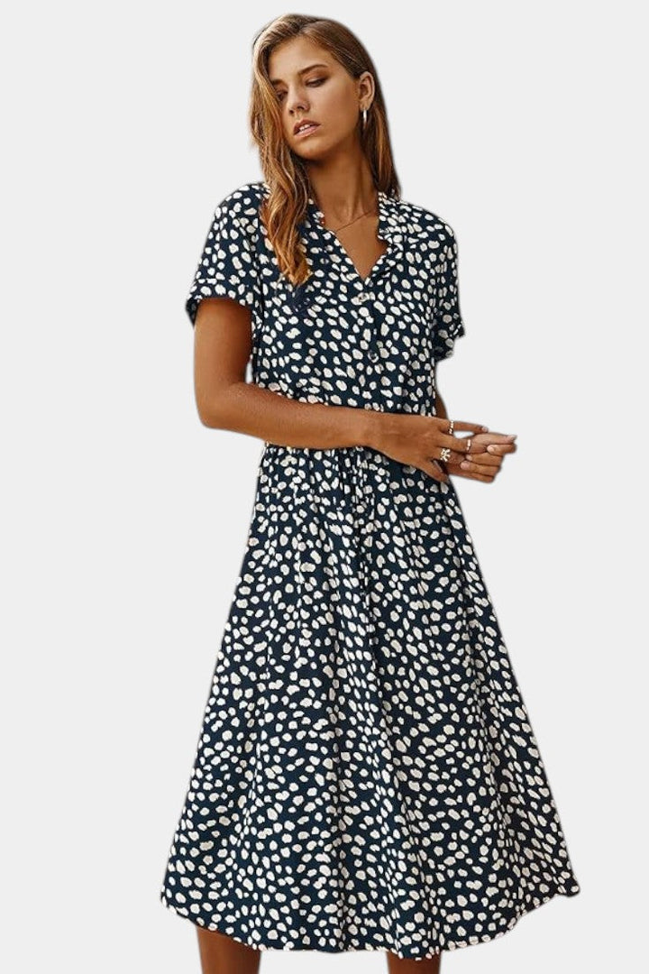 Rovena Vestido Midi de Lunares