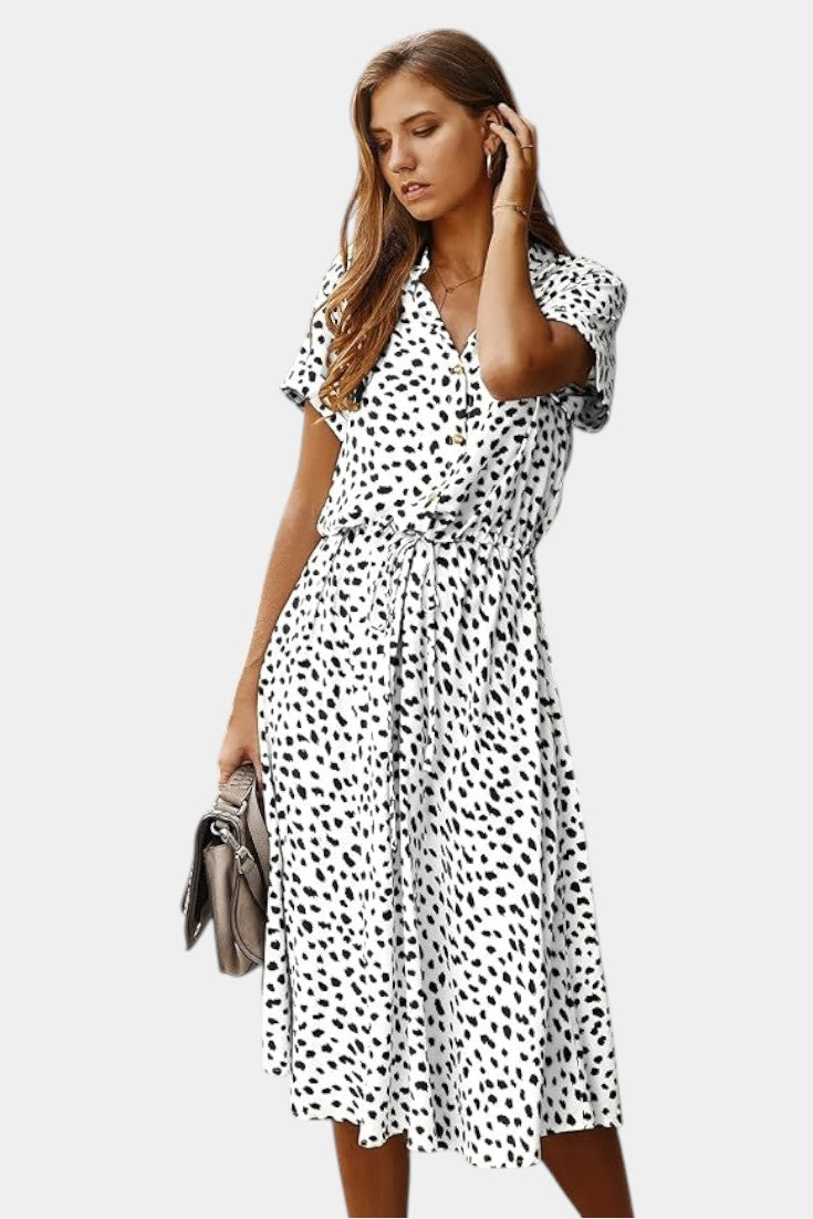 Rovena Vestido Midi de Lunares