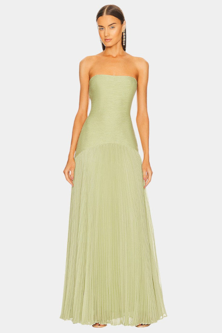Deia Vestido Maxi de Malla con Mangas Acampanadas