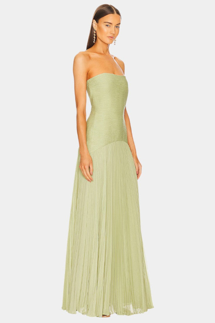 Deia Vestido Maxi de Malla con Mangas Acampanadas
