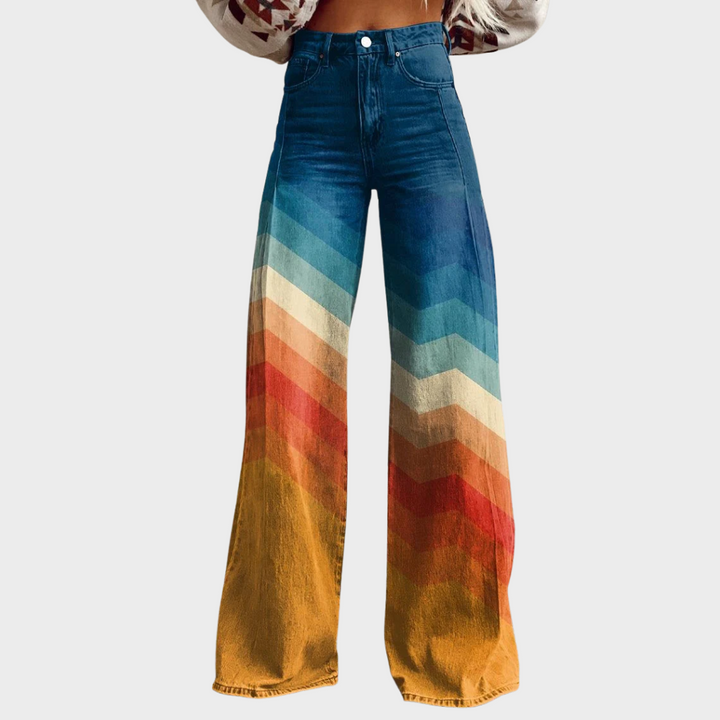 Julia | Pantalones de pata ancha Sunset