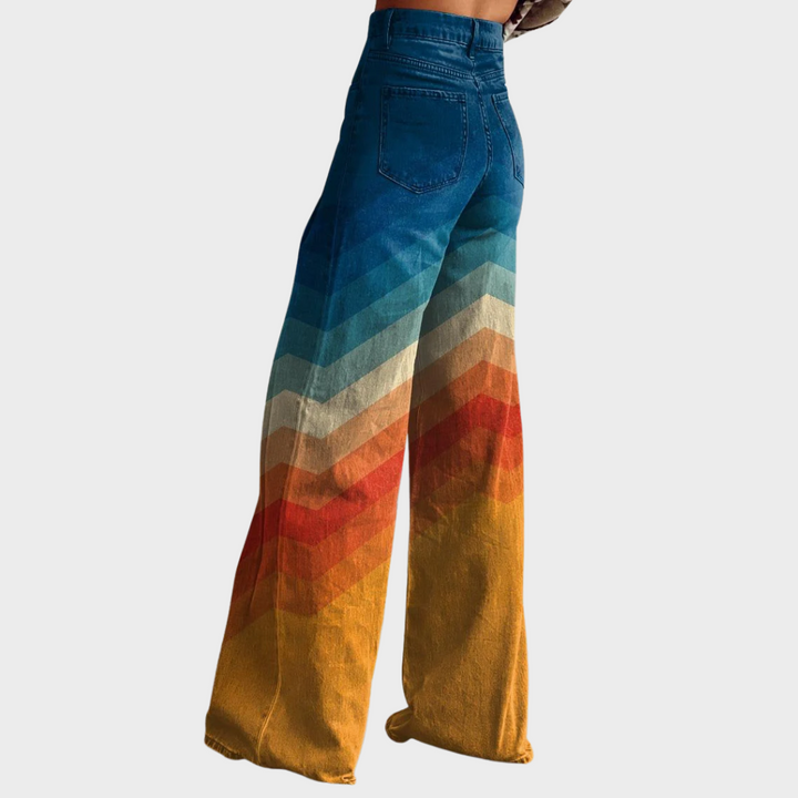 Julia | Pantalones de pata ancha Sunset