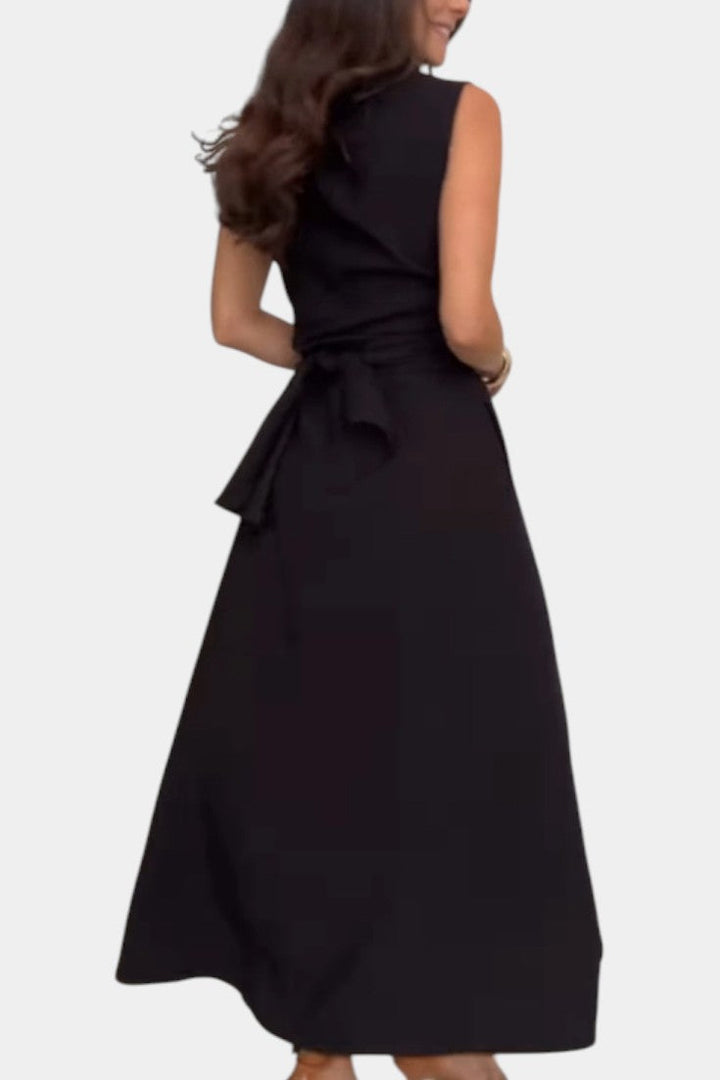Meryl Vestido Camisero con Botones y Lazo Ajustable