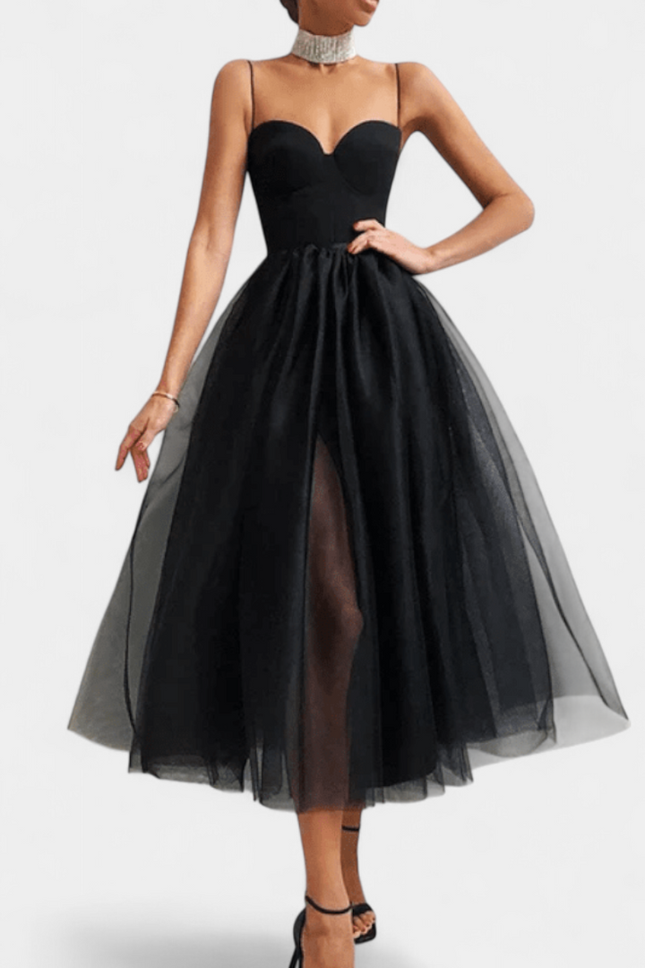 Giselle Vestido Maxi de Tul Elegante