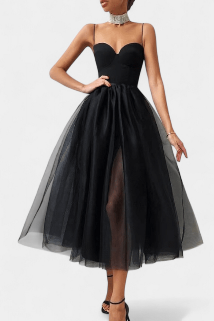 Giselle Vestido Maxi de Tul Elegante