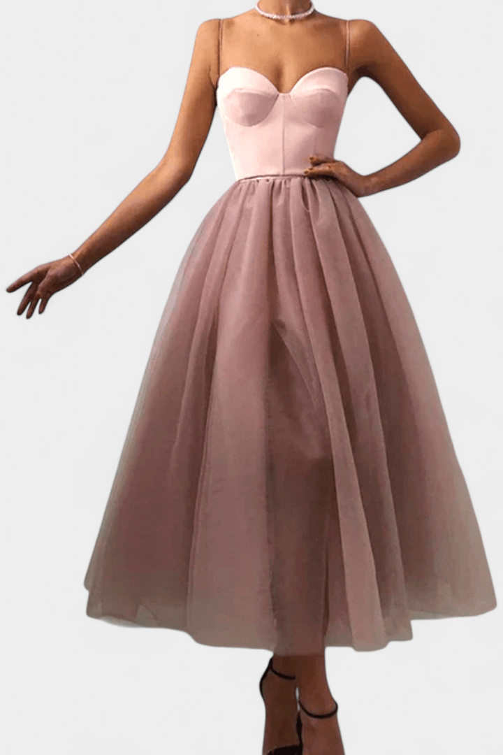 Giselle Vestido Maxi de Tul Elegante
